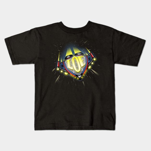 Starship LOE Kids T-Shirt by The League of Enchantment